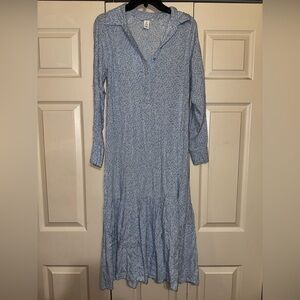 H&M Light Blue Long Sleeve Dress